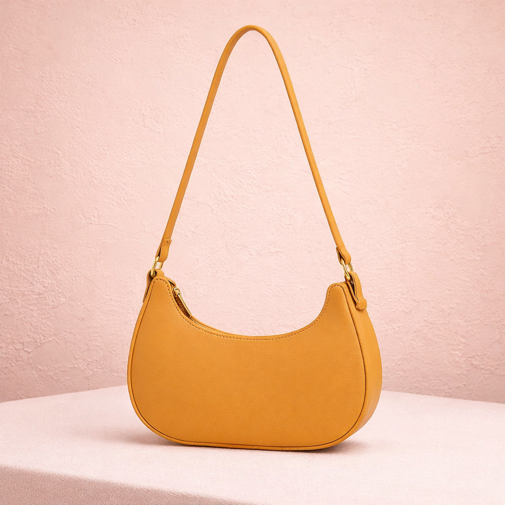 Premium Curve Moon Bag – Elegant Crescent Shoulder Bag