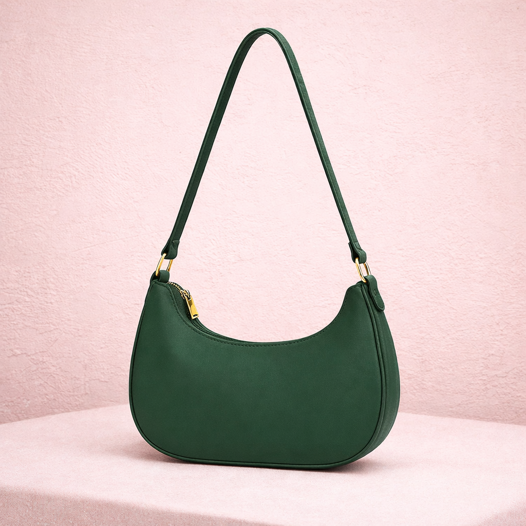 Premium Curve Moon Bag – Elegant Crescent Shoulder Bag