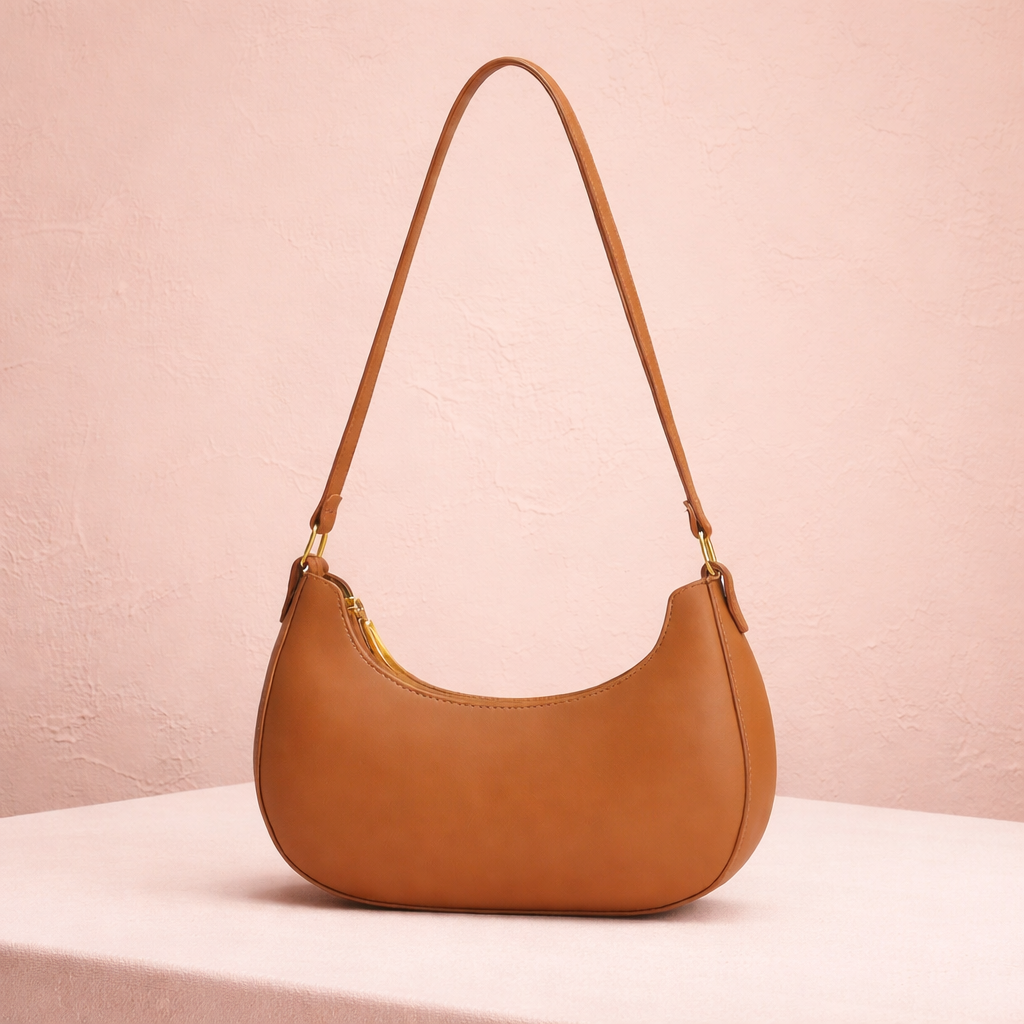 Premium Curve Moon Bag – Elegant Crescent Shoulder Bag