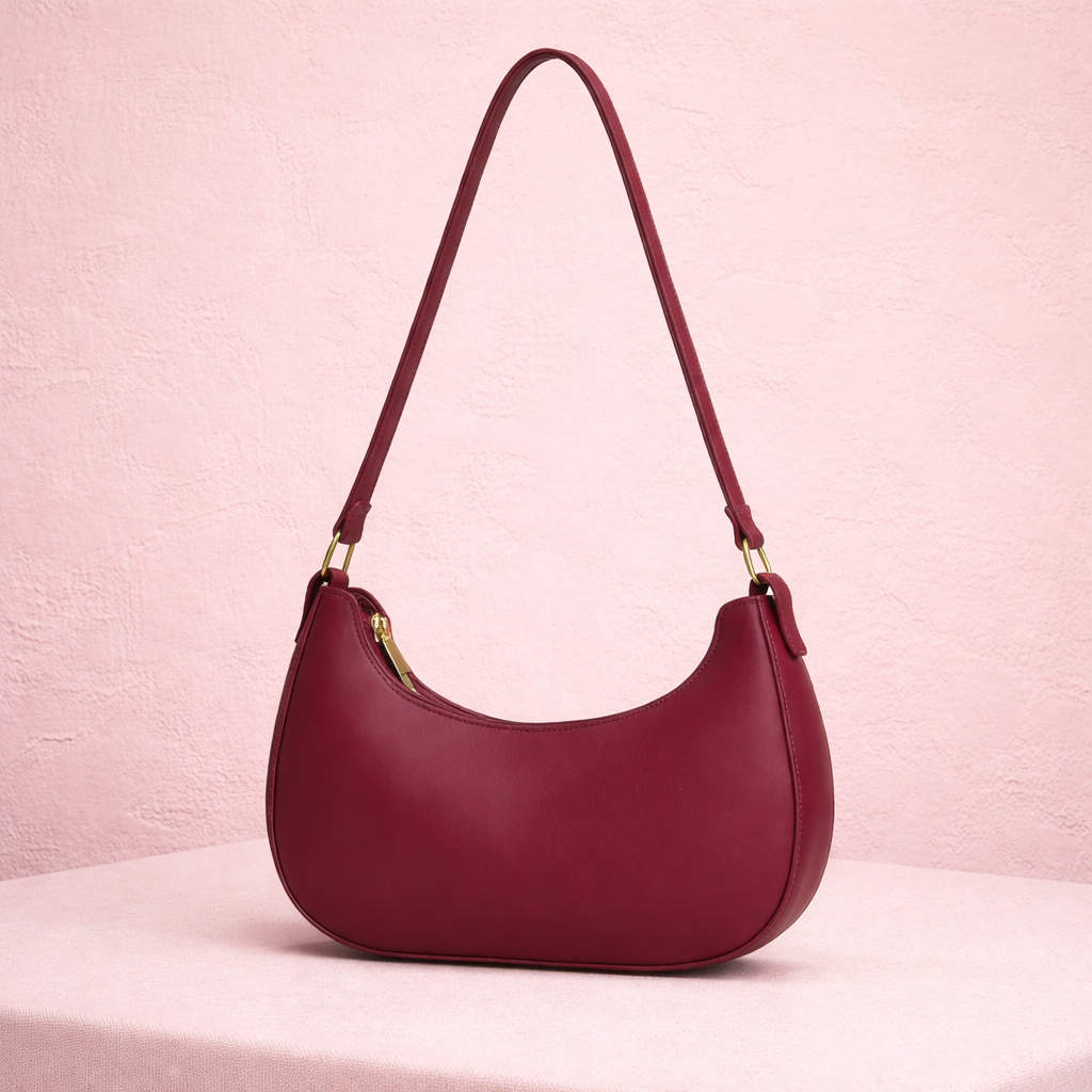 Premium Curve Moon Bag – Elegant Crescent Shoulder Bag