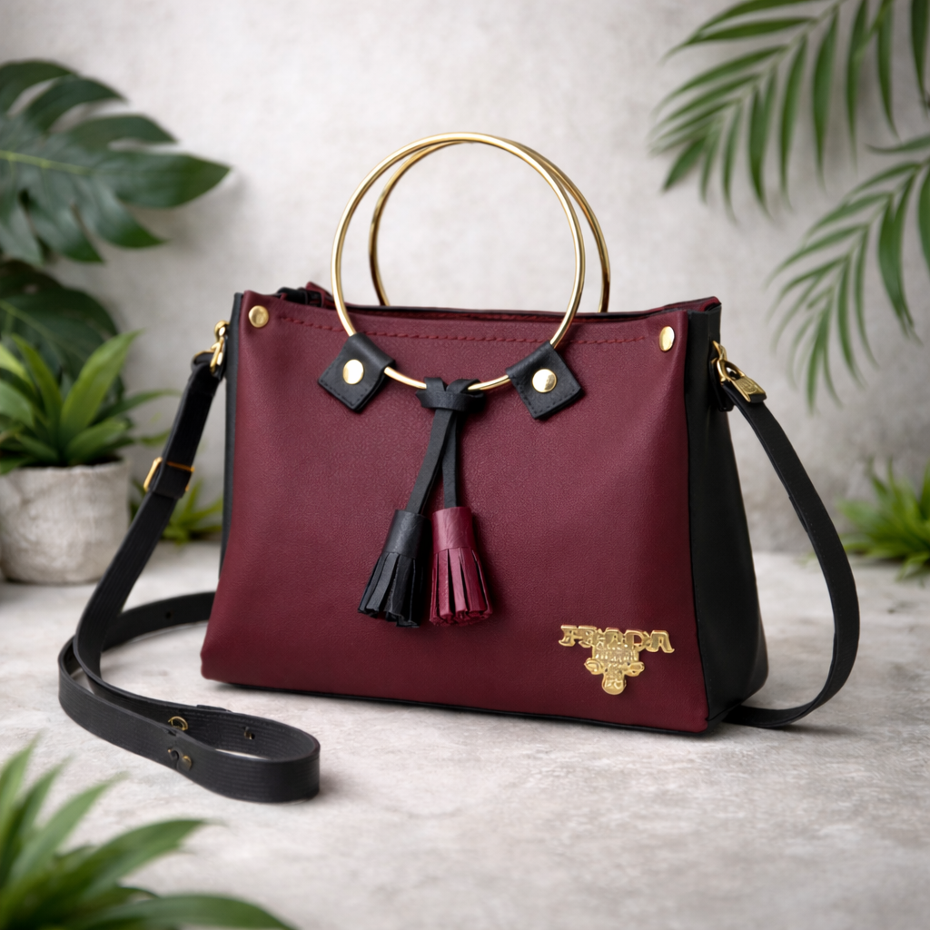 Modern Ring Handle Bag – Stylish Statement Handbag