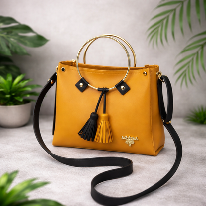 Modern Ring Handle Bag – Stylish Statement Handbag