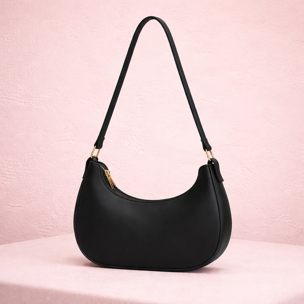 Premium Curve Moon Bag – Elegant Crescent Shoulder Bag