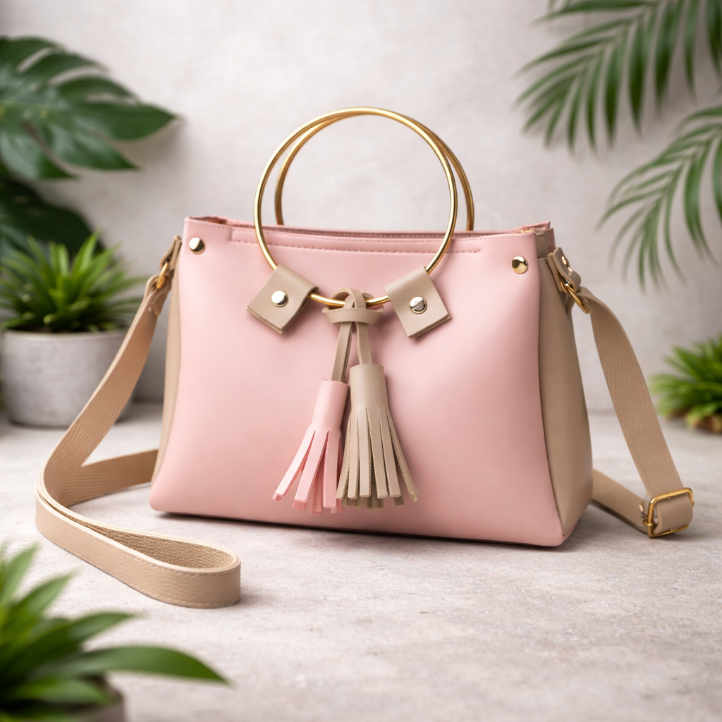 Modern Ring Handle Bag – Stylish Statement Handbag