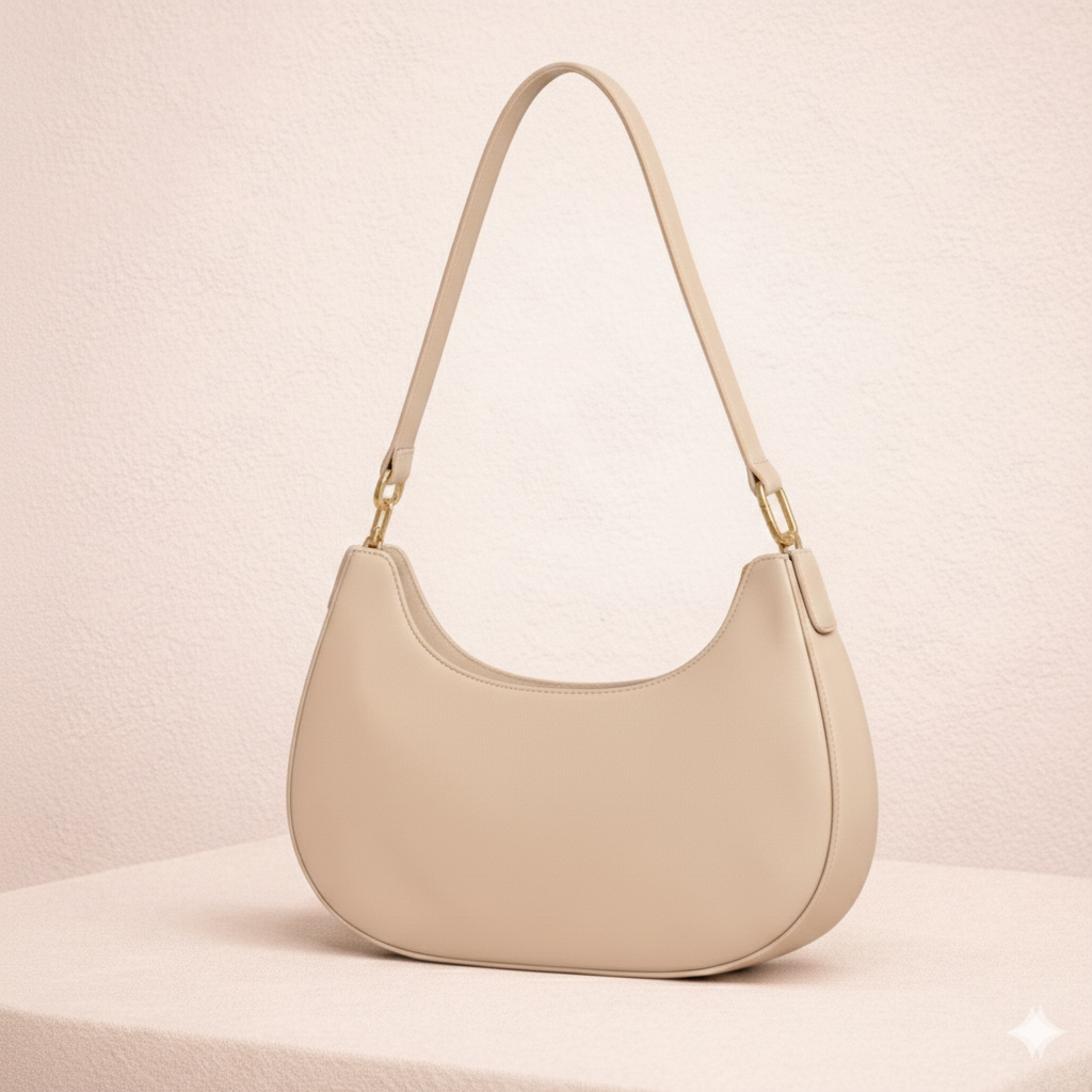 Premium Curve Moon Bag – Elegant Crescent Shoulder Bag
