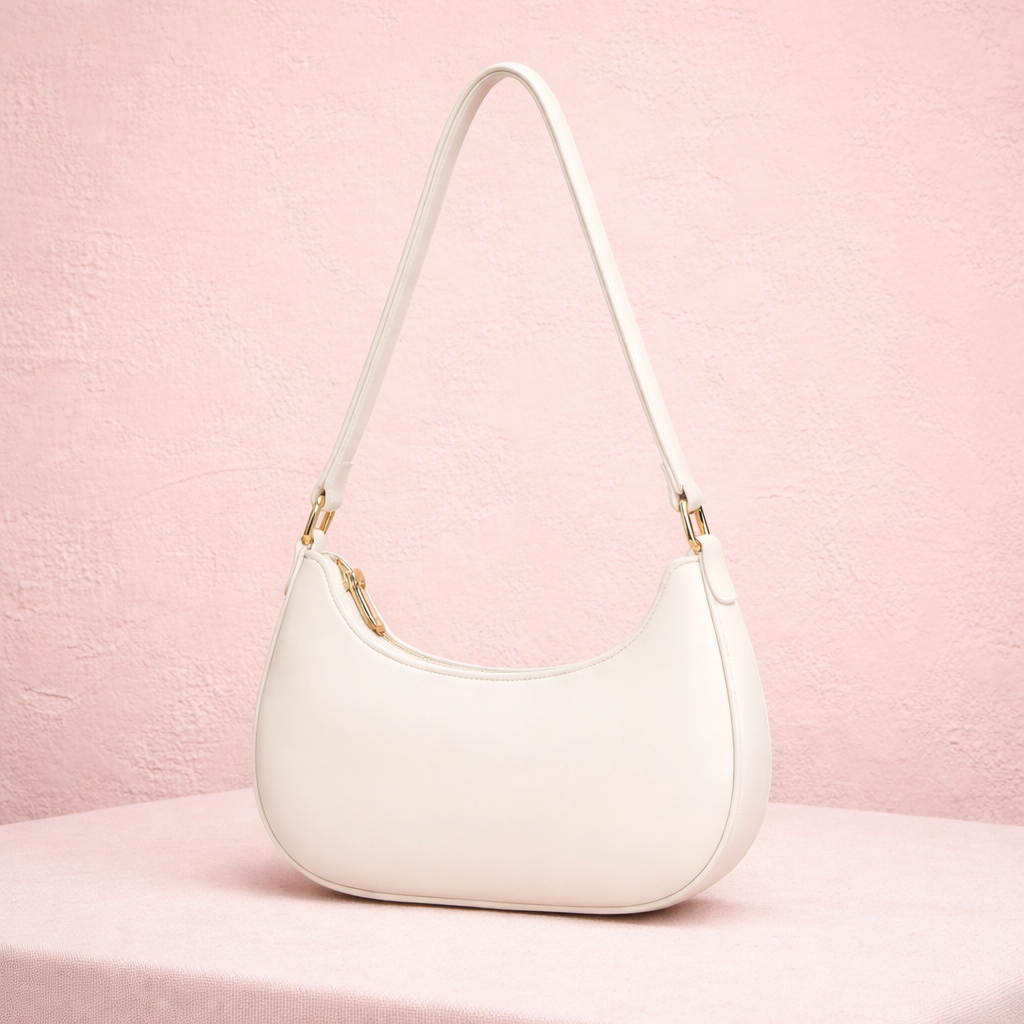 Premium Curve Moon Bag – Elegant Crescent Shoulder Bag