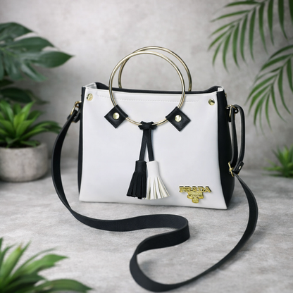 Modern Ring Handle Bag – Stylish Statement Handbag